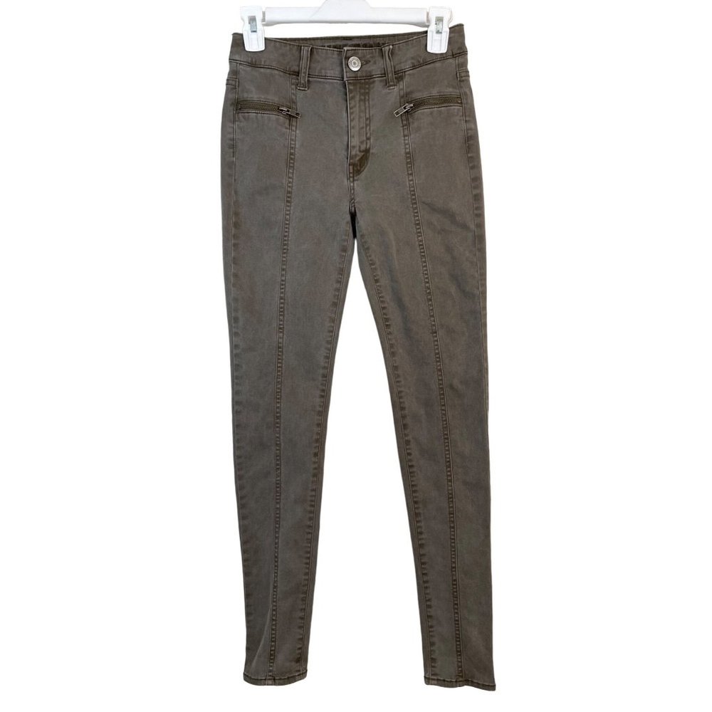 American Eagle Green Hi Rise Jeggings Jeans 00